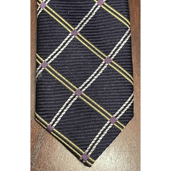 Mario Masotti Blue Gold Repp Hand Made 100% Silk Men’s Neck Tie Made In China - Picture 6 of 9